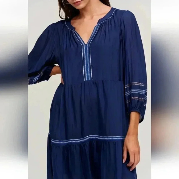 Velvet by Graham & Spencer Tina Boho Embroidered Mini Dress - Picture 4 of 14